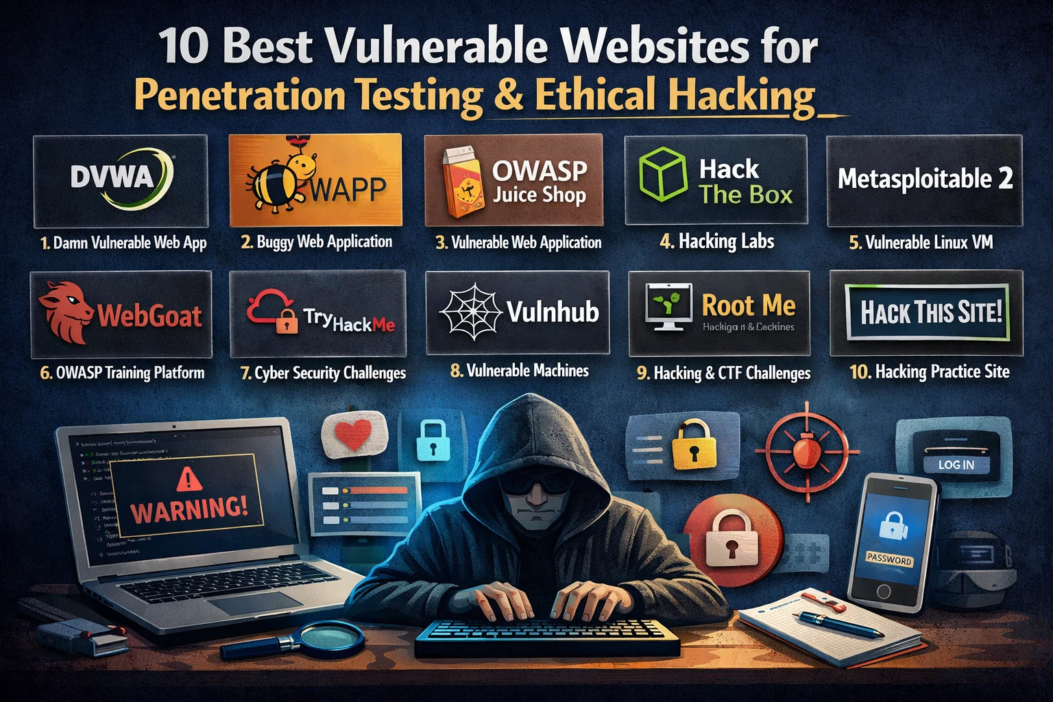 10 Best Vulnerable Websites for Penetration Testing and Ethical Hacking